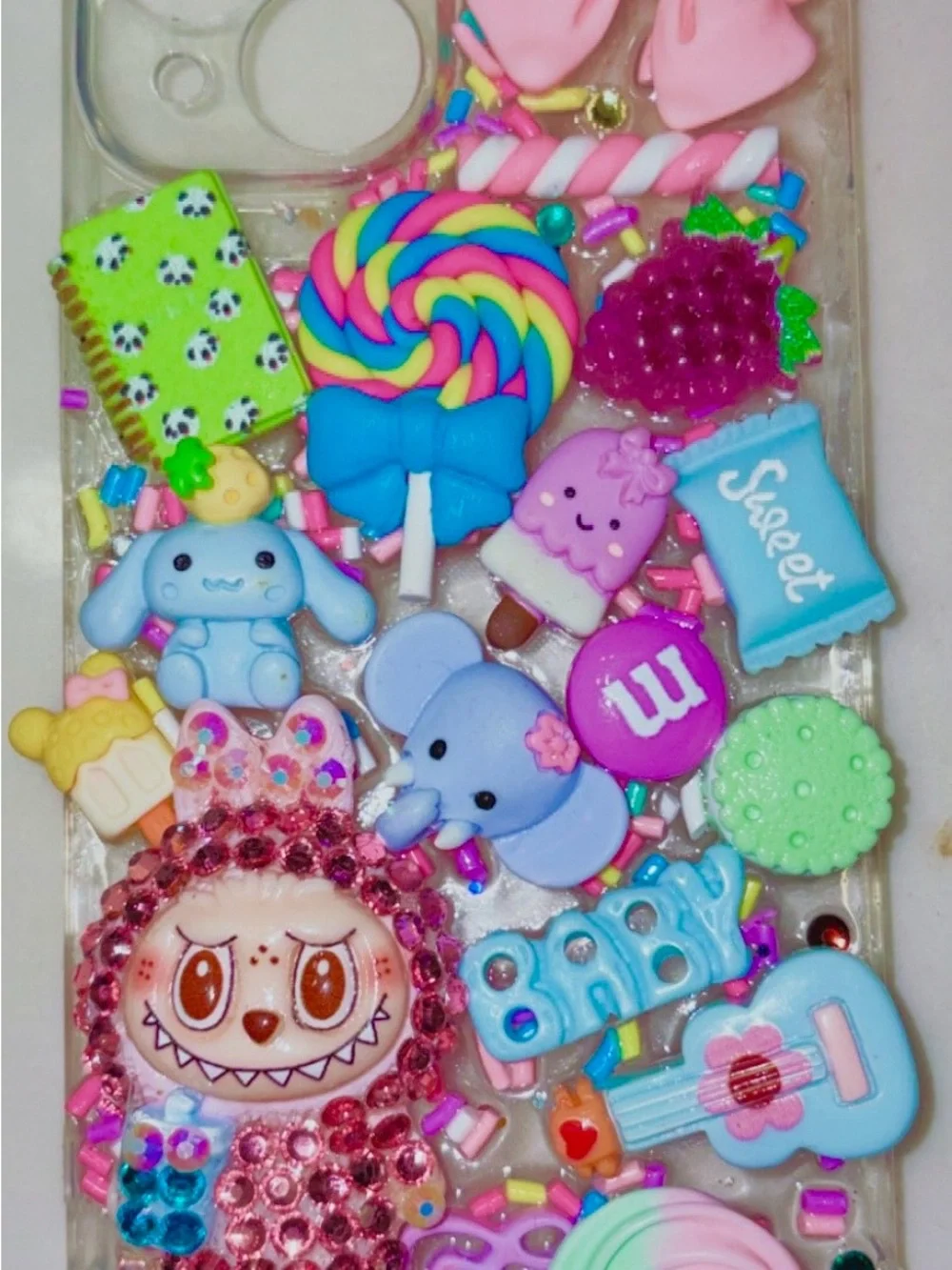Hello Kitty Yellow Popcorn & Candy Phone Charm Case